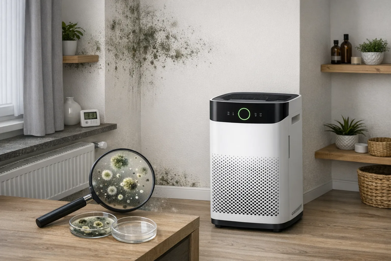 Luftreiniger bei Schimmelsporen: praeventive Nutzung und Raumgestaltung