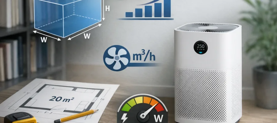 Wie waehle ich einen Luftreiniger aus? Raumgroesse, CADR und Leistung erklaert