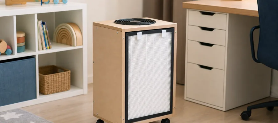 Mobiler DIY Luftreiniger fuer Kinderzimmer und Home Office selber bauen